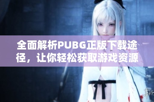 全面解析PUBG正版下载途径，让你轻松获取游戏资源