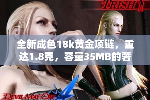 全新成色18k黄金项链，重达1.8克，容量35MB的奢华魅力