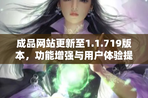 成品网站更新至1.1.719版本，功能增强与用户体验提升