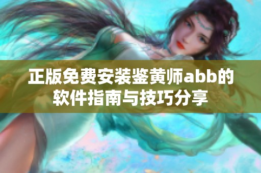 正版免费安装鉴黄师abb的软件指南与技巧分享