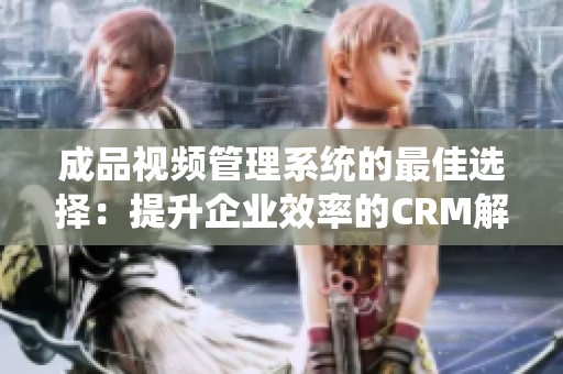 成品视频管理系统的最佳选择：提升企业效率的CRM解决方案