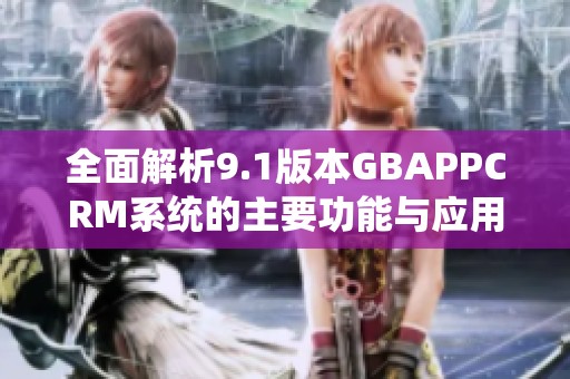 全面解析9.1版本GBAPPCRM系统的主要功能与应用价值