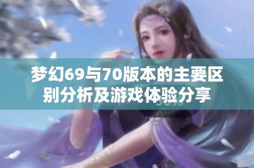 梦幻69与70版本的主要区别分析及游戏体验分享