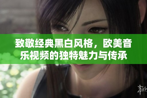 致敬经典黑白风格，欧美音乐视频的独特魅力与传承