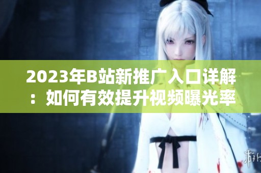 2023年B站新推广入口详解：如何有效提升视频曝光率与流量