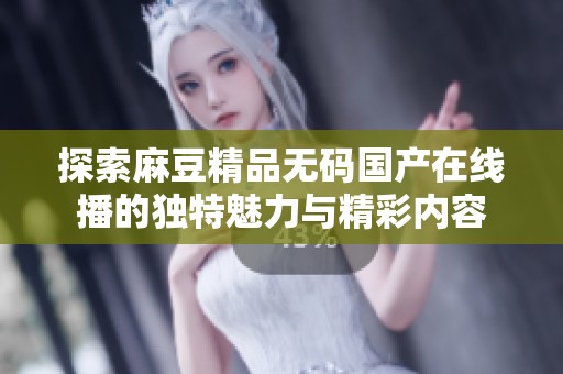 探索麻豆精品无码国产在线播的独特魅力与精彩内容