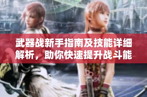 武器战新手指南及技能详细解析，助你快速提升战斗能力