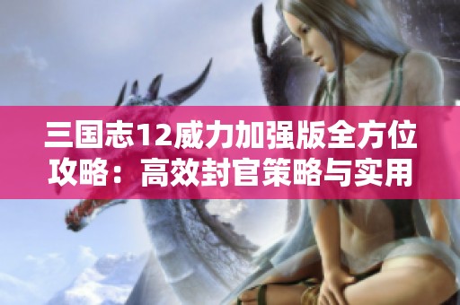 三国志12威力加强版全方位攻略：高效封官策略与实用技巧解析