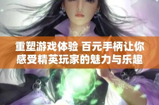 重塑游戏体验 百元手柄让你感受精英玩家的魅力与乐趣