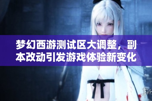 梦幻西游测试区大调整，副本改动引发游戏体验新变化