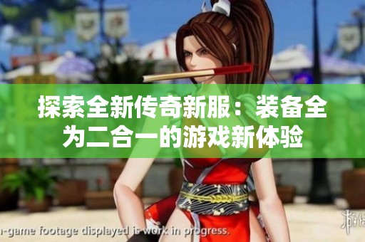 探索全新传奇新服：装备全为二合一的游戏新体验