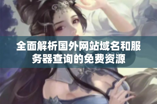 全面解析国外网站域名和服务器查询的免费资源