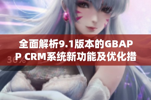全面解析9.1版本的GBAPP CRM系统新功能及优化措施