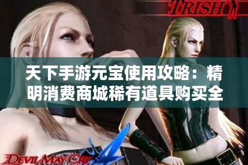 天下手游元宝使用攻略：精明消费商城稀有道具购买全指南