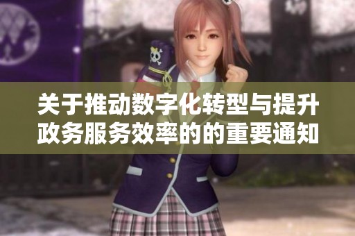 关于推动数字化转型与提升政务服务效率的的重要通知