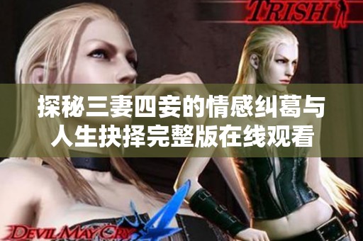 探秘三妻四妾的情感纠葛与人生抉择完整版在线观看