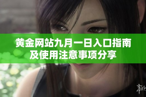 黄金网站九月一日入口指南及使用注意事项分享