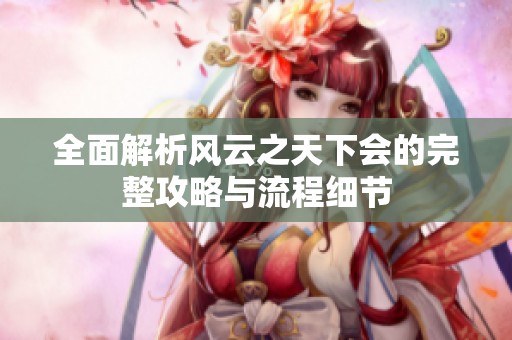 全面解析风云之天下会的完整攻略与流程细节