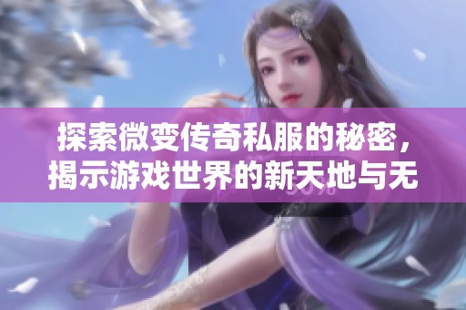 探索微变传奇私服的秘密，揭示游戏世界的新天地与无限可能