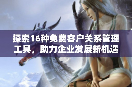 探索16种免费客户关系管理工具，助力企业发展新机遇