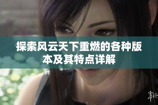 探索风云天下重燃的各种版本及其特点详解