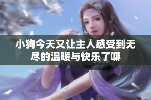小狗今天又让主人感受到无尽的温暖与快乐了嘛
