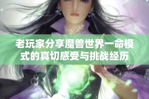 老玩家分享魔兽世界一命模式的真切感受与挑战经历