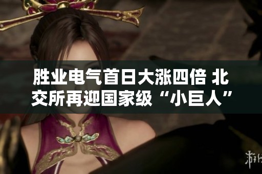 胜业电气首日大涨四倍 北交所再迎国家级“小巨人”上市庆典