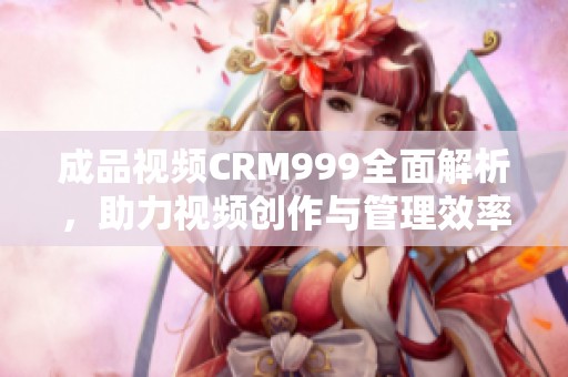 成品视频CRM999全面解析，助力视频创作与管理效率提升